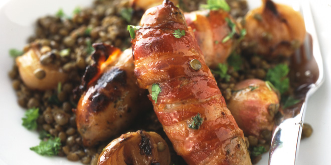 Sausages And Puy Lentils