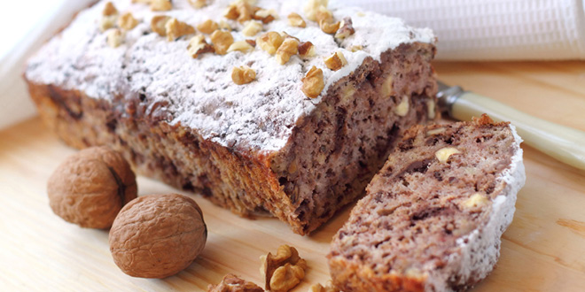 Banana, Walnut And Chocolate Cake