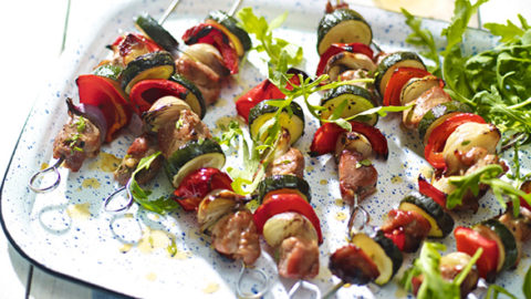 Cider Soaked BBQ Pork Kebabs