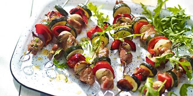 Cider-soaked BBQ Pork Kebabs