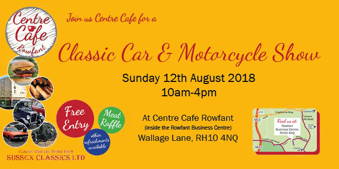 Rowfant Revs Up For Centre Café’s Classic Car & Motorcycle Show