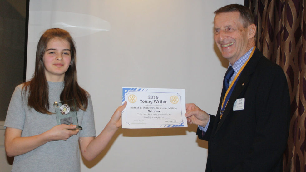 Town’s Rotary Club Welcomes Young Competition Winner