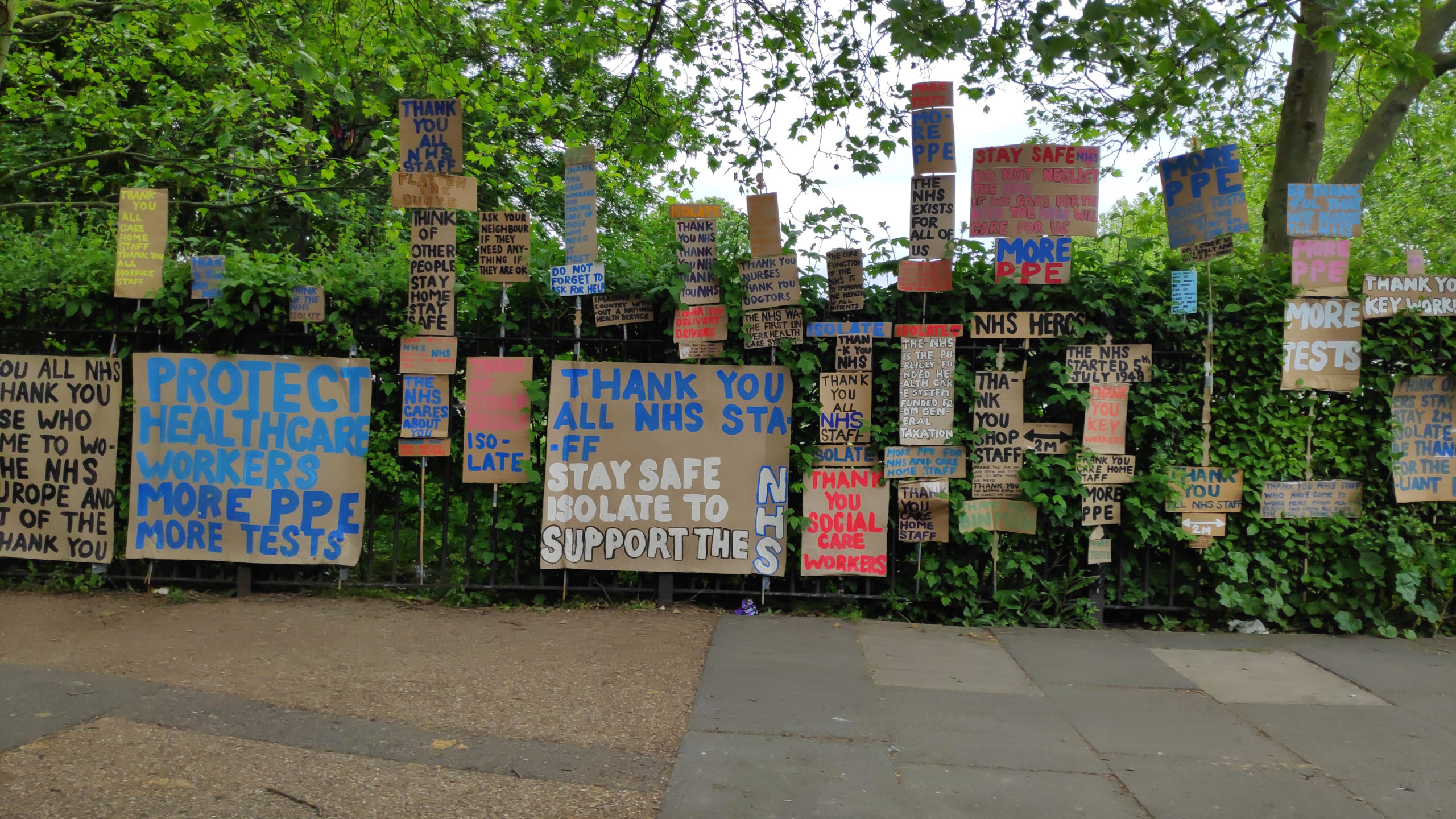 Various,Handmade,Posters,Created,By,British,Public,Supporting,Nhs,Staff